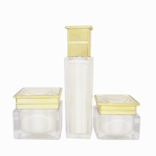 30g 50 g leeres Kunststoff -Weißquadrat in Lagergläser für Creme 30 ml 50 ml 100 ml bereit für die Schiffsquadrat -Lotion -Flasche und Glas Set